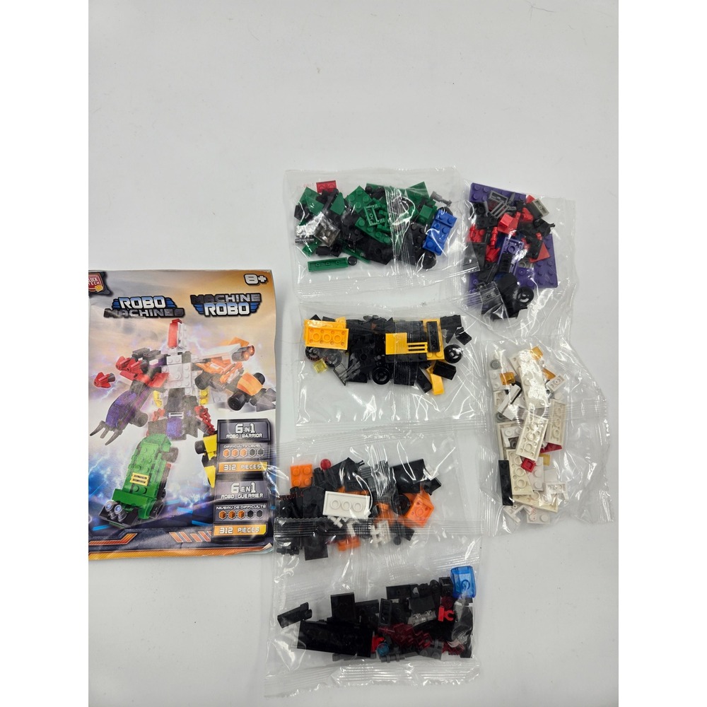 Block Tech Robo Machine Robo 6 in 1 Transformer Building Blocks Set 312 Pcs Lego